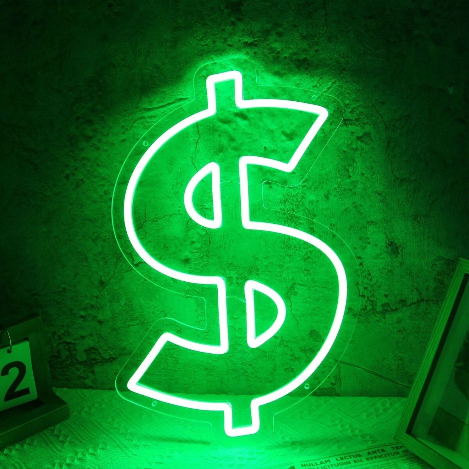 Dollar Sign Green Led Neon Sign | Shineneon