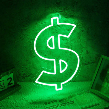 Dollar Sign Green Led Neon Sign | Shineneon