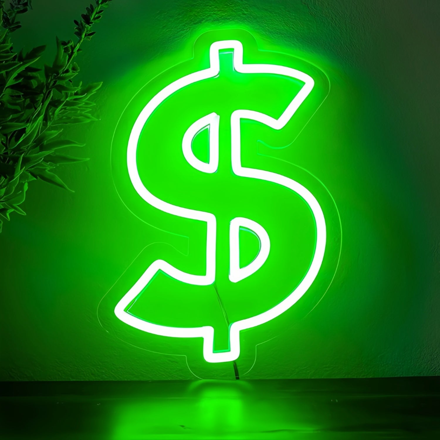 Dollar Sign Neon Prosperity And Financial Aspiration | Shineneon