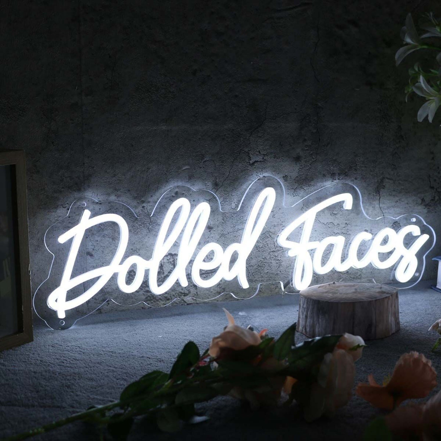 Dolled Faces White Led Neon Sign - Shineneon