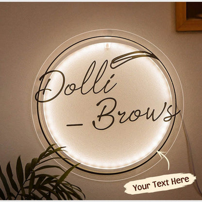Dolli Biows Acrylic Business Logo Sign - Shineneon