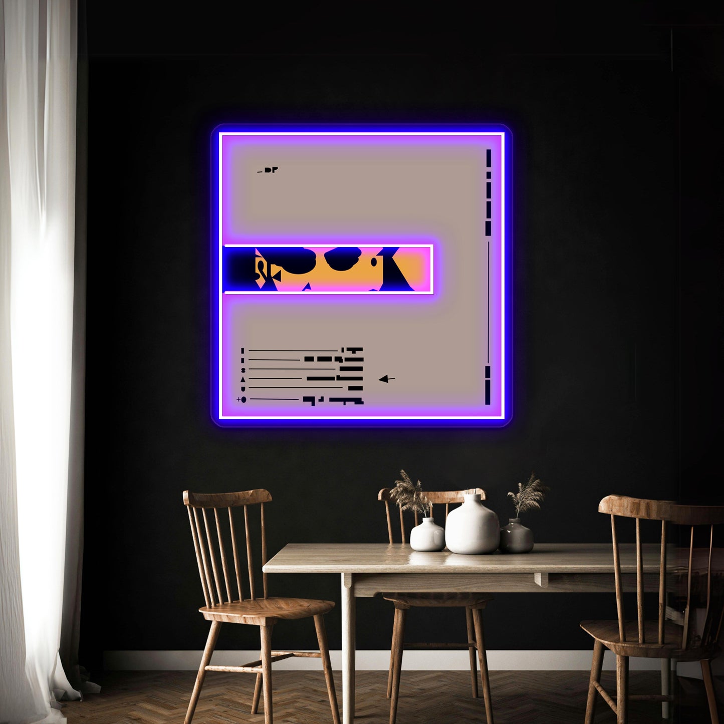 Dominic Fike Dont Forget About Me Abstract Cover Art Wall Artwork Neon Signs