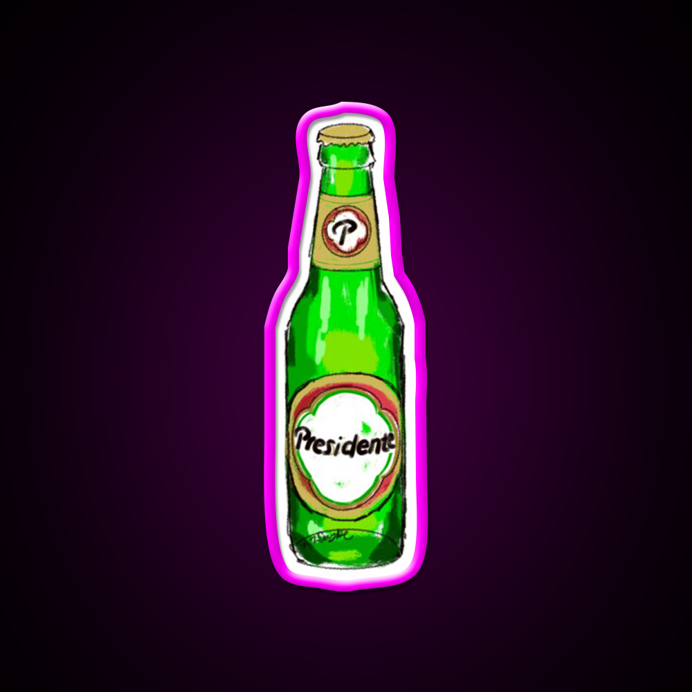 Dominican Beer Dominican Republic Beer Bar Decor Led Neon Sign Rgb Color - Neon sign mounted on wall in room