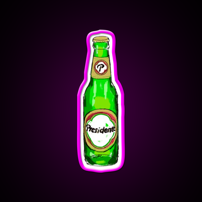 Dominican Beer Dominican Republic Beer Bar Decor Led Neon Sign Rgb Color - Neon sign mounted on wall in room