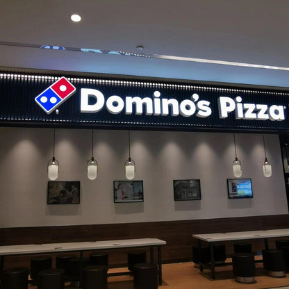 Dominos Piza 3D Frontlit Letters Metal Led Sign