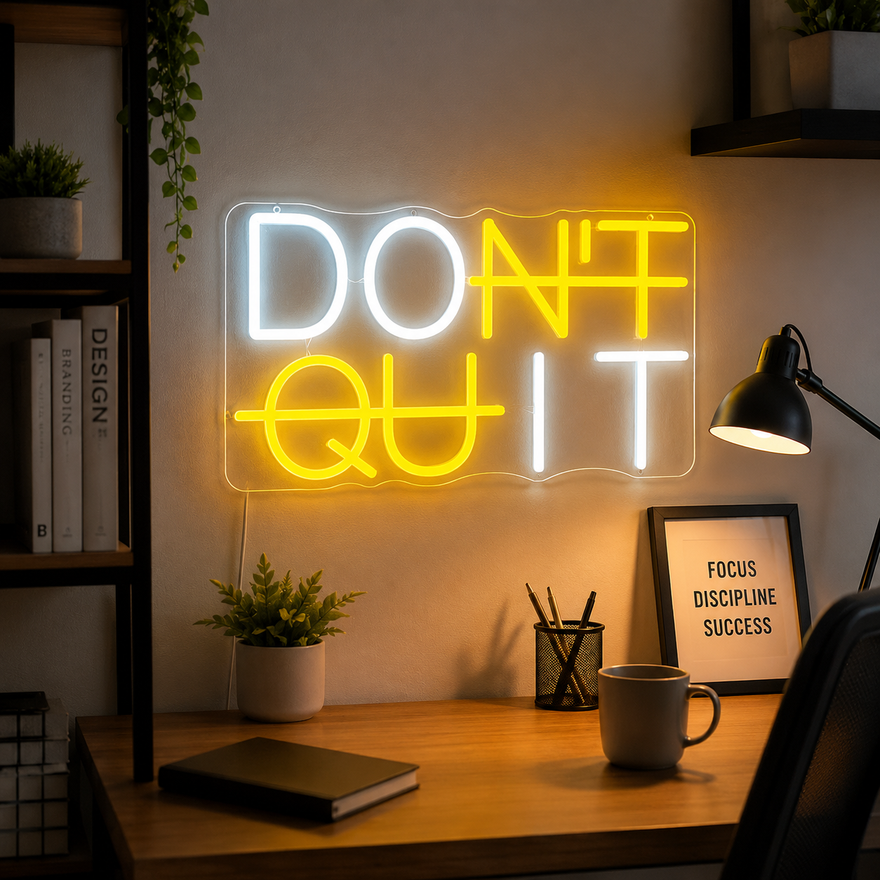 Don T Quit Out LED Neon Sign - 03 Real Lifestyle Scene