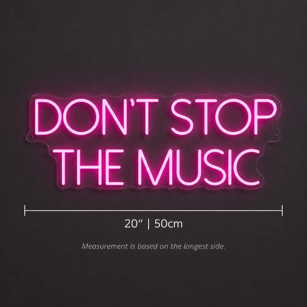 Don T Stop The Music Wall Decor LED Neon Sign - 04 Size Image