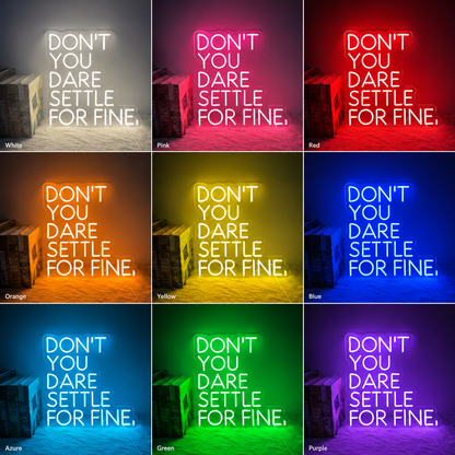 Don T You Dare Seattle For Fine LED Neon Sign - 05 Color Grid