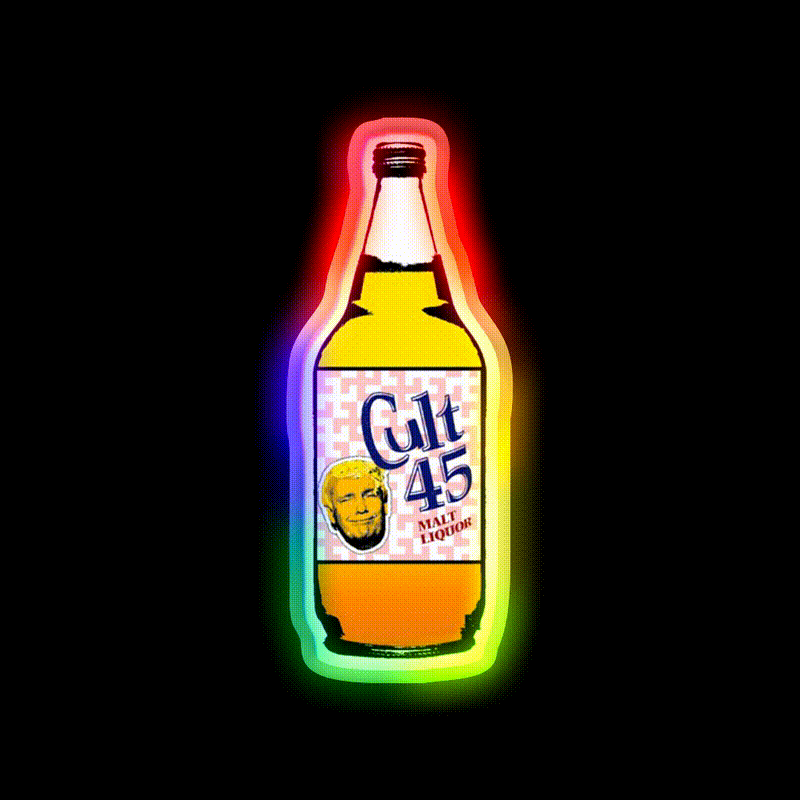 Donald Trump Cult 45 Beer Bar Decor Led Neon Sign Rgb Color - LED neon sign close-up detail
