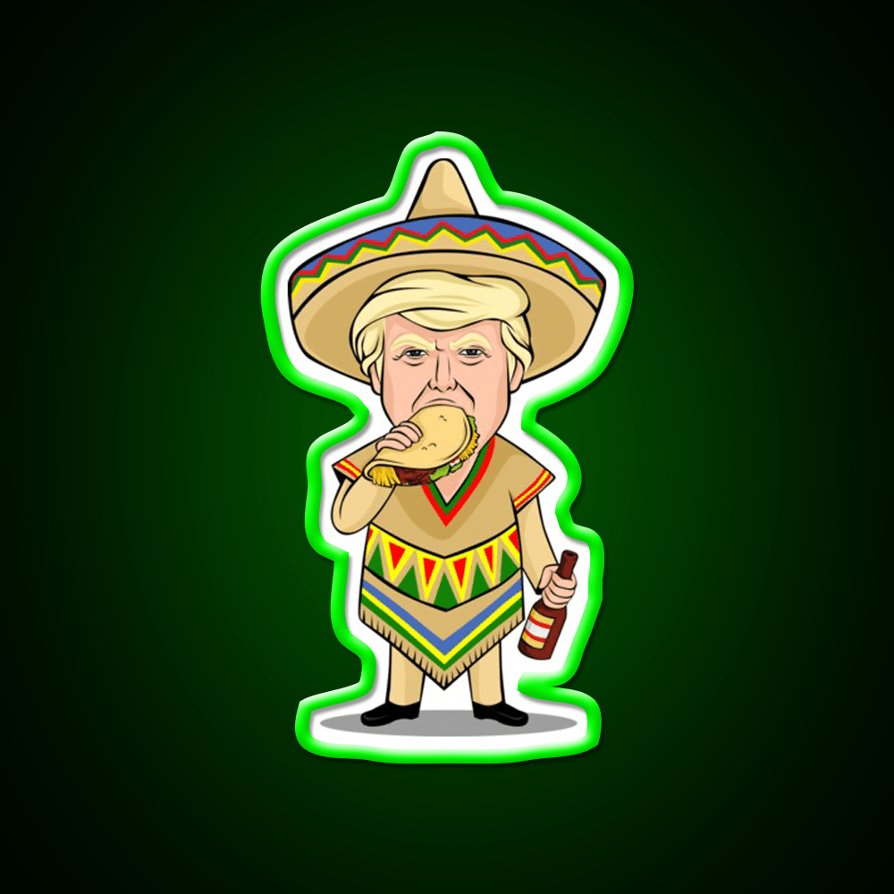 Donald Trump Taco Beer Cinco De Mayo Party Drink Tequila Led Neon Sign Rgb Color - Shineneon