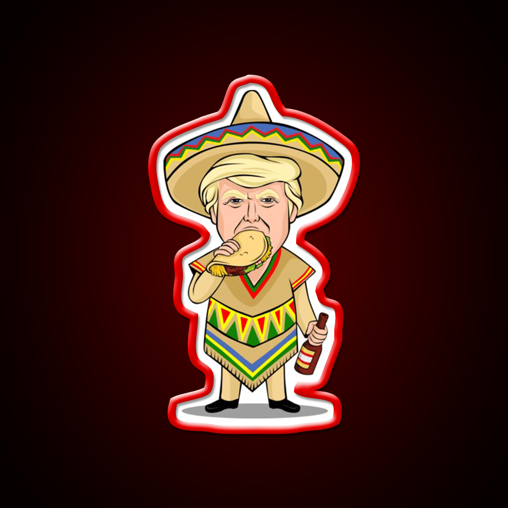 Donald Trump Taco Beer Cinco De Mayo Party Drink Tequila Led Neon Sign Rgb Color - Shineneon