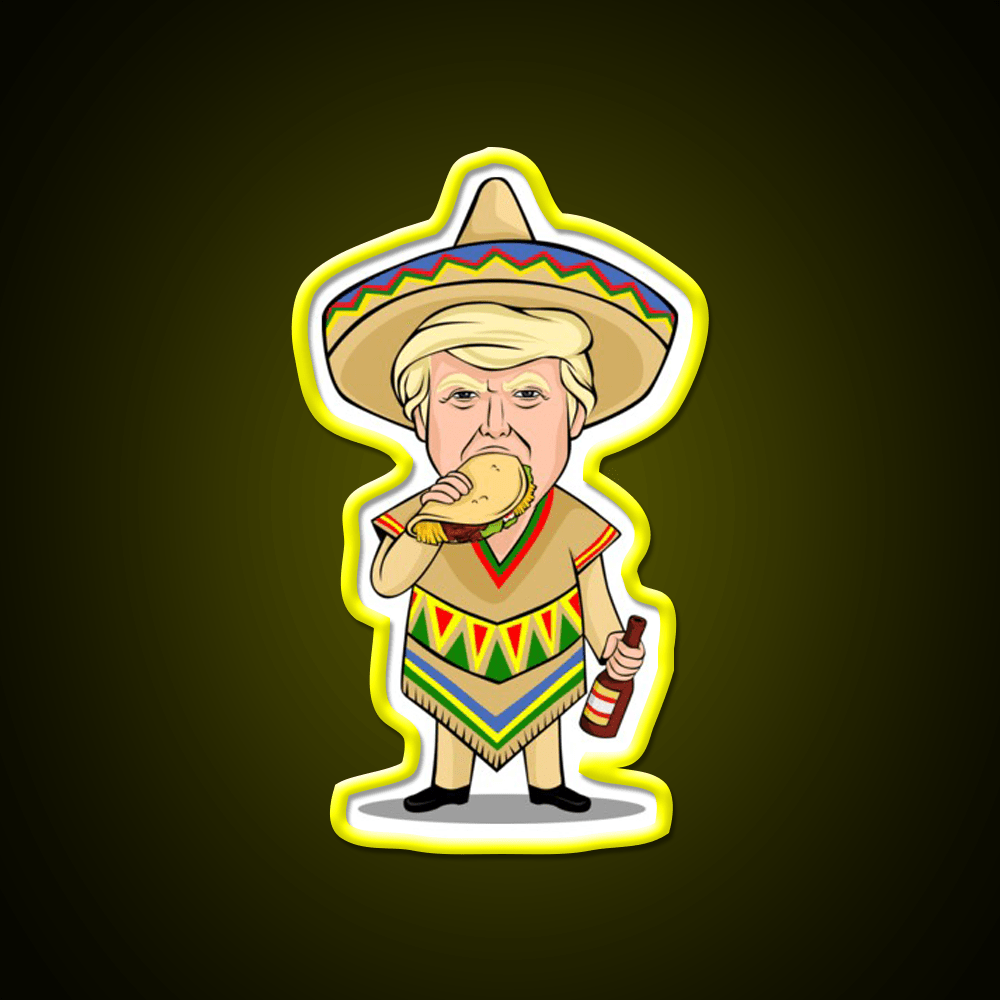 Donald Trump Taco Beer Cinco De Mayo Party Drink Tequila Led Neon Sign Rgb Color - Shineneon