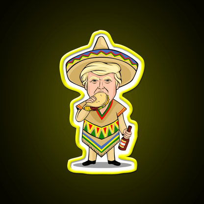 Donald Trump Taco Beer Cinco De Mayo Party Drink Tequila Led Neon Sign Rgb Color - Shineneon