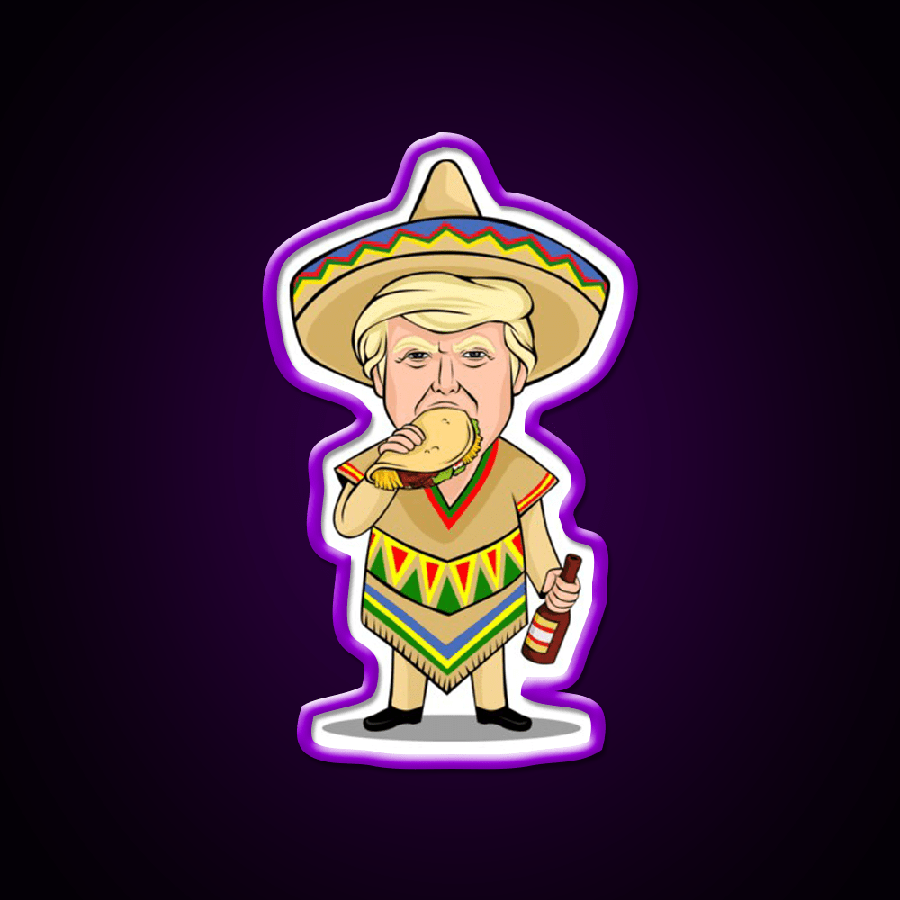 Donald Trump Taco Beer Cinco De Mayo Party Drink Tequila Led Neon Sign Rgb Color - Shineneon
