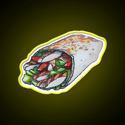 Doner Kebab Fast Food Led Neon Sign For Burger Place Rgb Color - Custom LED neon sign front view