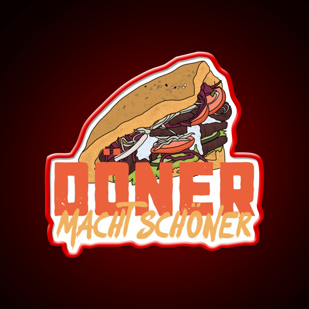 Doner Makes Beautiful Fast Food Led Neon Sign For Burger Place Rgb Color - Shineneon