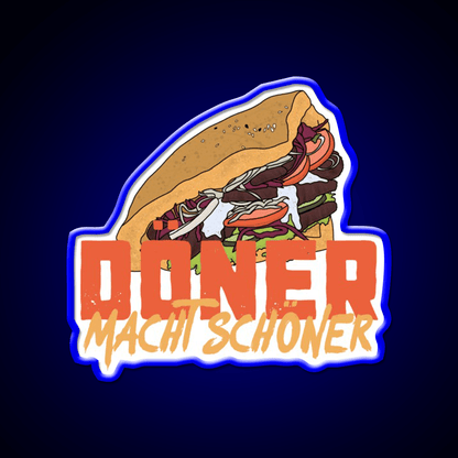 Doner Makes Beautiful Fast Food Led Neon Sign For Burger Place Rgb Color - Shineneon