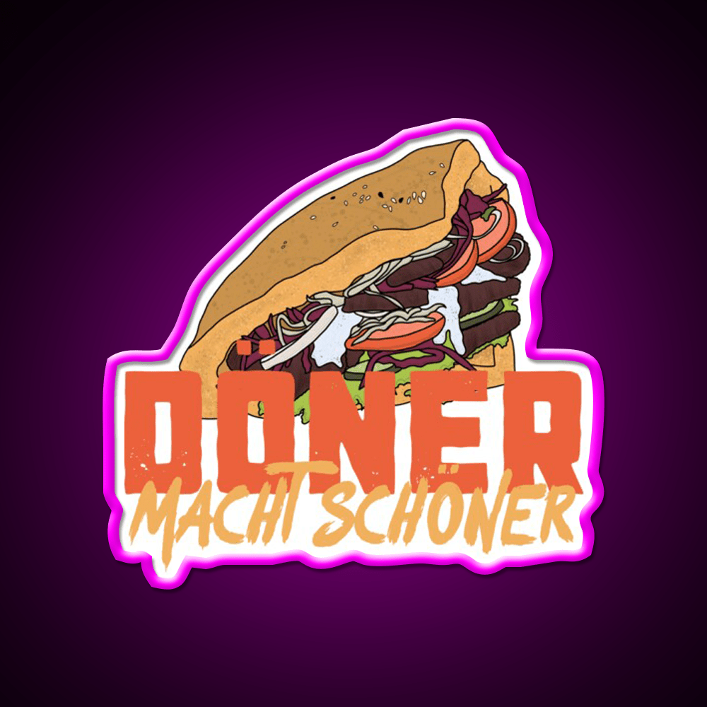 Doner Makes Beautiful Snack Food Led Neon Sign Rgb Color - Shineneon