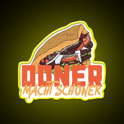 Doner Makes Beautiful Snack Food Led Neon Sign Rgb Color - Shineneon