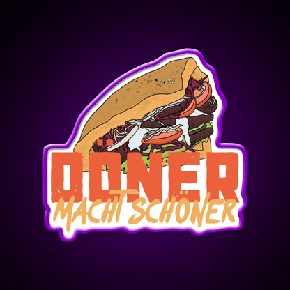 Doner Makes Beautiful Snack Food Led Neon Sign Rgb Color - Shineneon