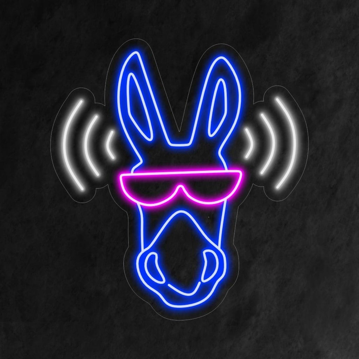 Donkey With Sunglasses Wifi Led Neon Sign For Retro Bar Party Decor | Shineneon