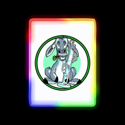 Donkeybong Hemp Inspired Green Leaf Led Neon Sign Rgb Color - LED neon sign close-up detail