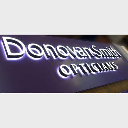 Donovan Smith Opticians 3D Frontlit And Backlit Channel Letter Led Light Sign - Shineneon