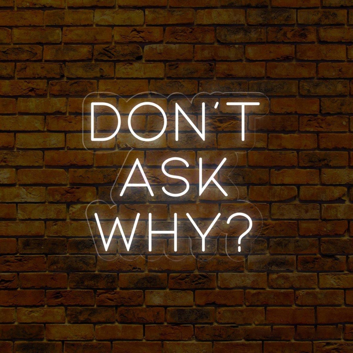 Dont Ask Why Red Led Neon Sign For Mysterious Bar Party Decor | Shineneon