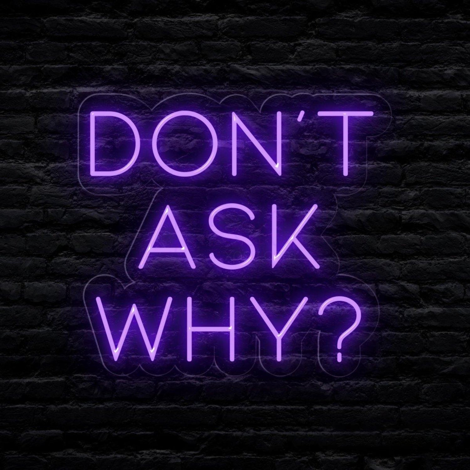 Dont Ask Why Red Led Neon Sign For Mysterious Bar Party Decor | Shineneon