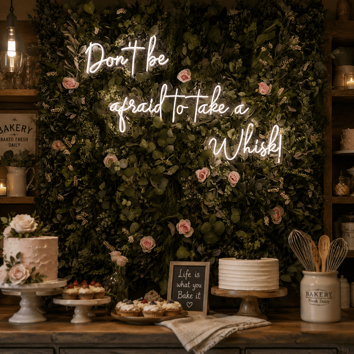 Don't Be Afraid To Take A Whisk LED Neon Sign - Shineneon
