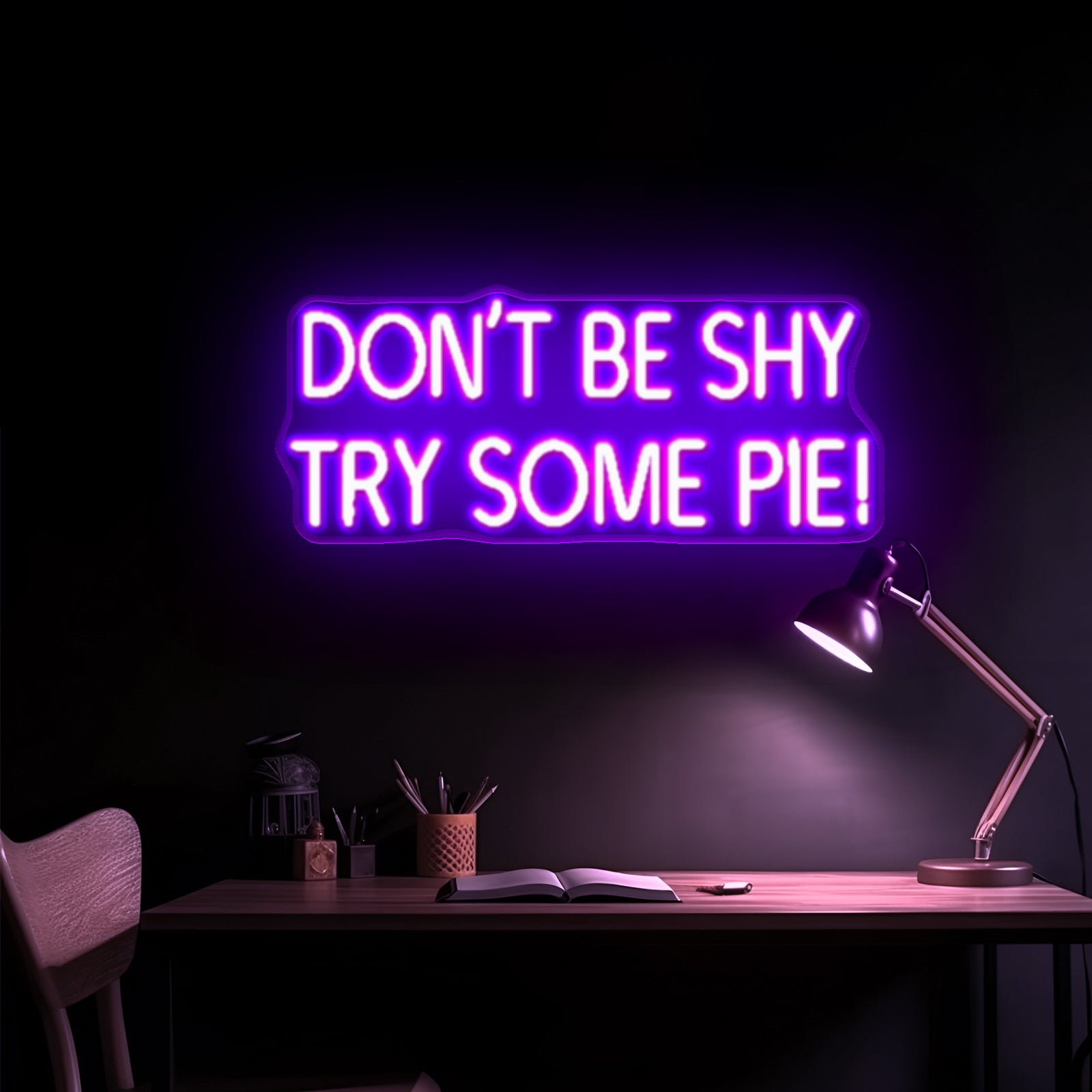 Dont Be Shy Try Some Pie Led Neon Signs