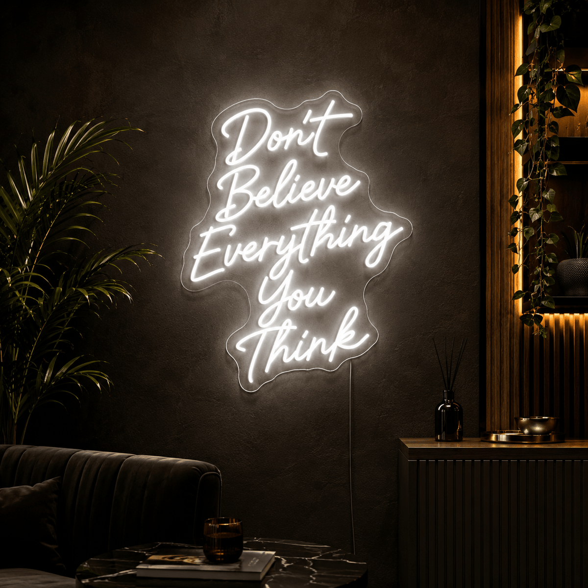 Don't Believe Everything You Think LED Neon Sign - Shineneon
