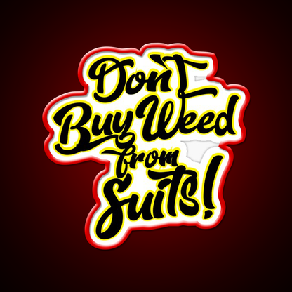 Dont Buy Weed From Suits Hemp Inspired Green Leaf Led Neon Sign Rgb Color