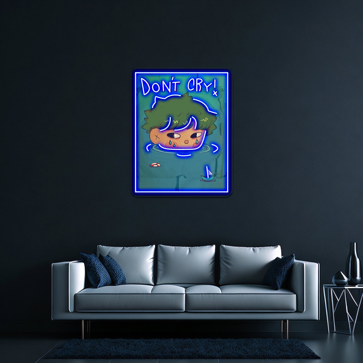 Dont Cry Artwork Affordable Custom Neon Signs