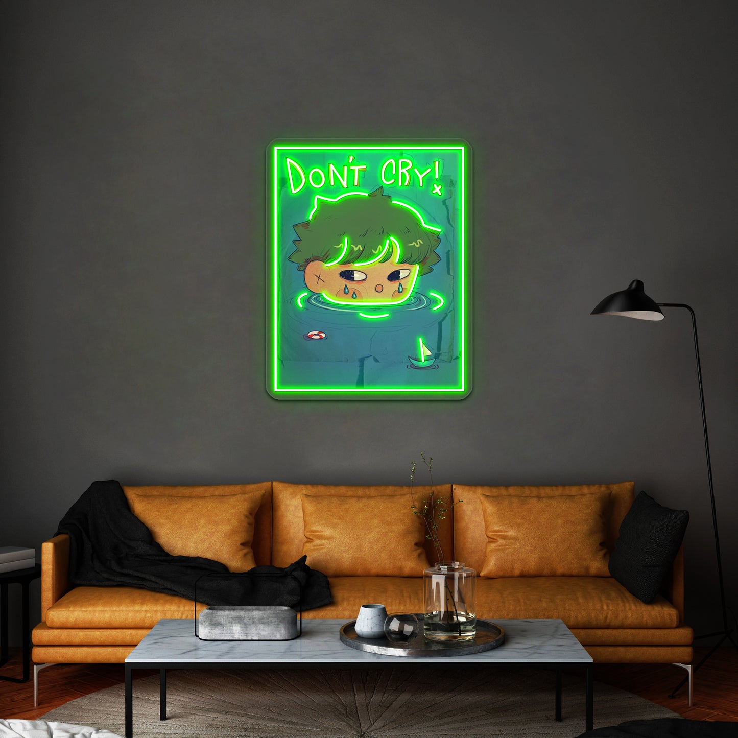 Dont Cry Artwork Affordable Custom Neon Signs