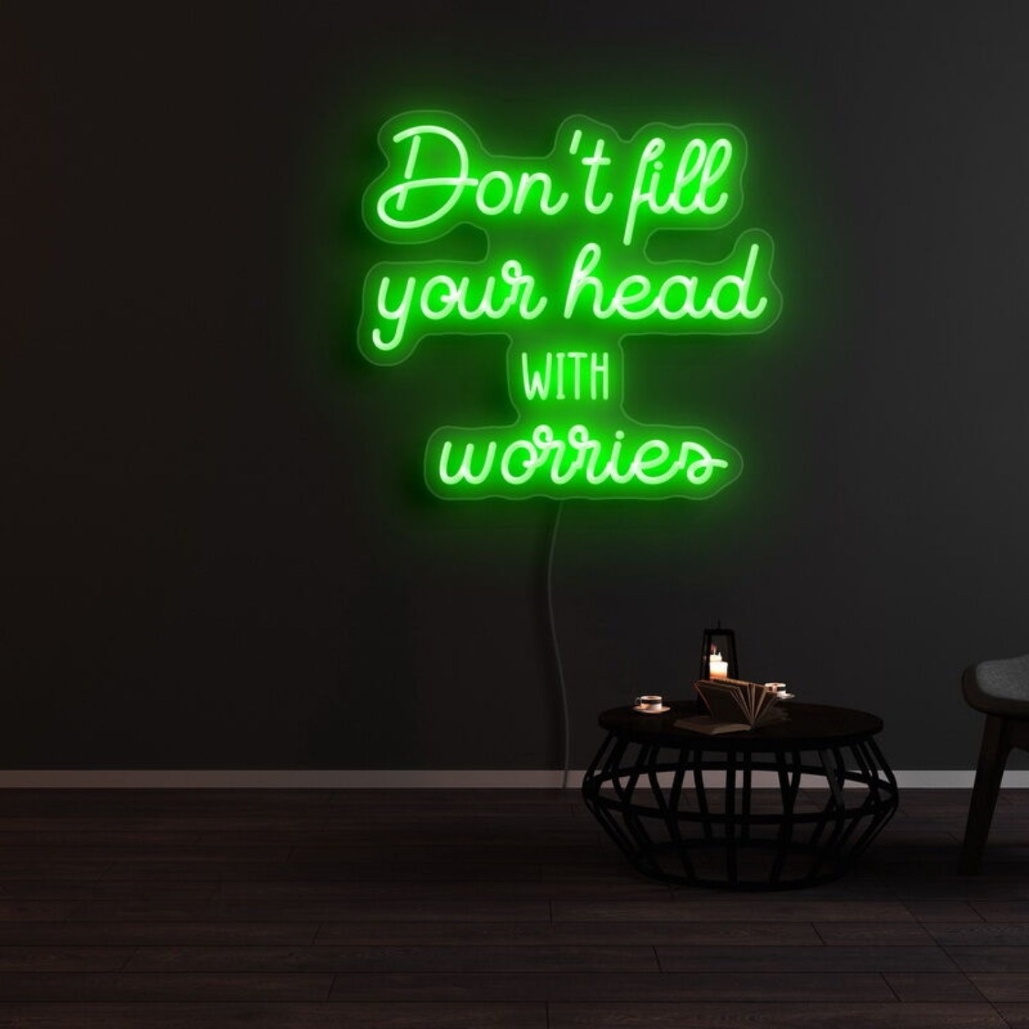 Dont Fill Your Head With Worries Led Neon Sign - Shineneon