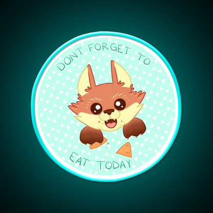 Dont Forget To Eat Fox Snack Food Led Neon Sign Rgb Color