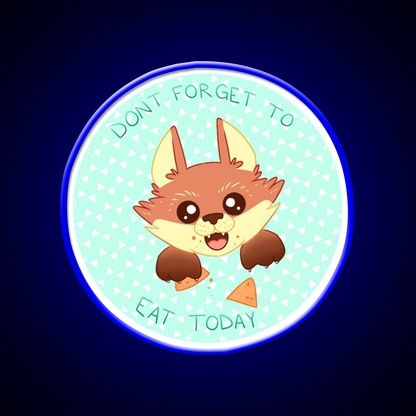 Dont Forget To Eat Fox Snack Food Led Neon Sign Rgb Color