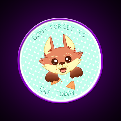 Dont Forget To Eat Fox Snack Food Led Neon Sign Rgb Color