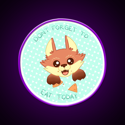 Dont Forget To Eat Fox Snack Food Led Neon Sign Rgb Color - Shineneon