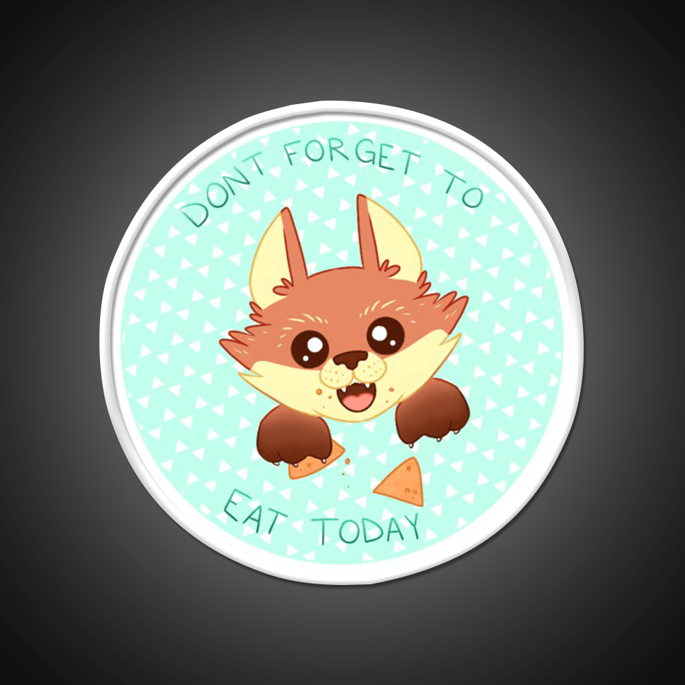 Dont Forget To Eat Fox Snack Food Led Neon Sign Rgb Color - Shineneon