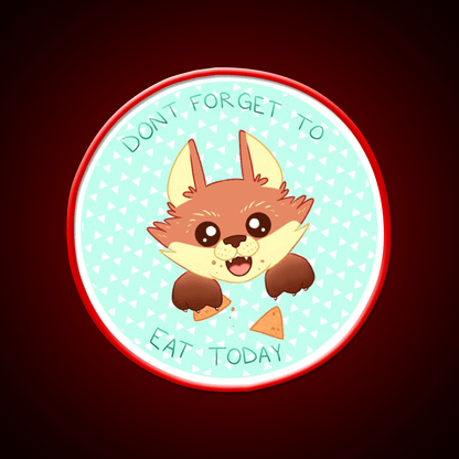 Dont Forget To Eat Fox Snack Food Led Neon Sign Rgb Color - Shineneon