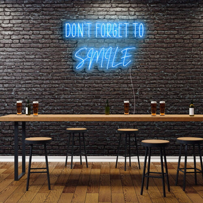Dont Forget To Smile Neon Sign For Positive And Happy Spaces | Shineneon