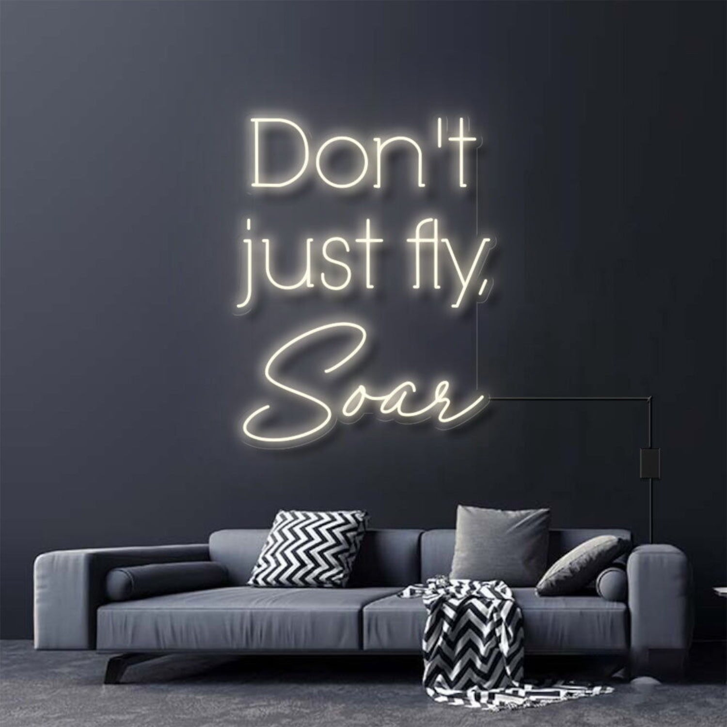 Dont Just Fly Soar Neon Sign For Inspirational And Motivational Spaces | Shineneon