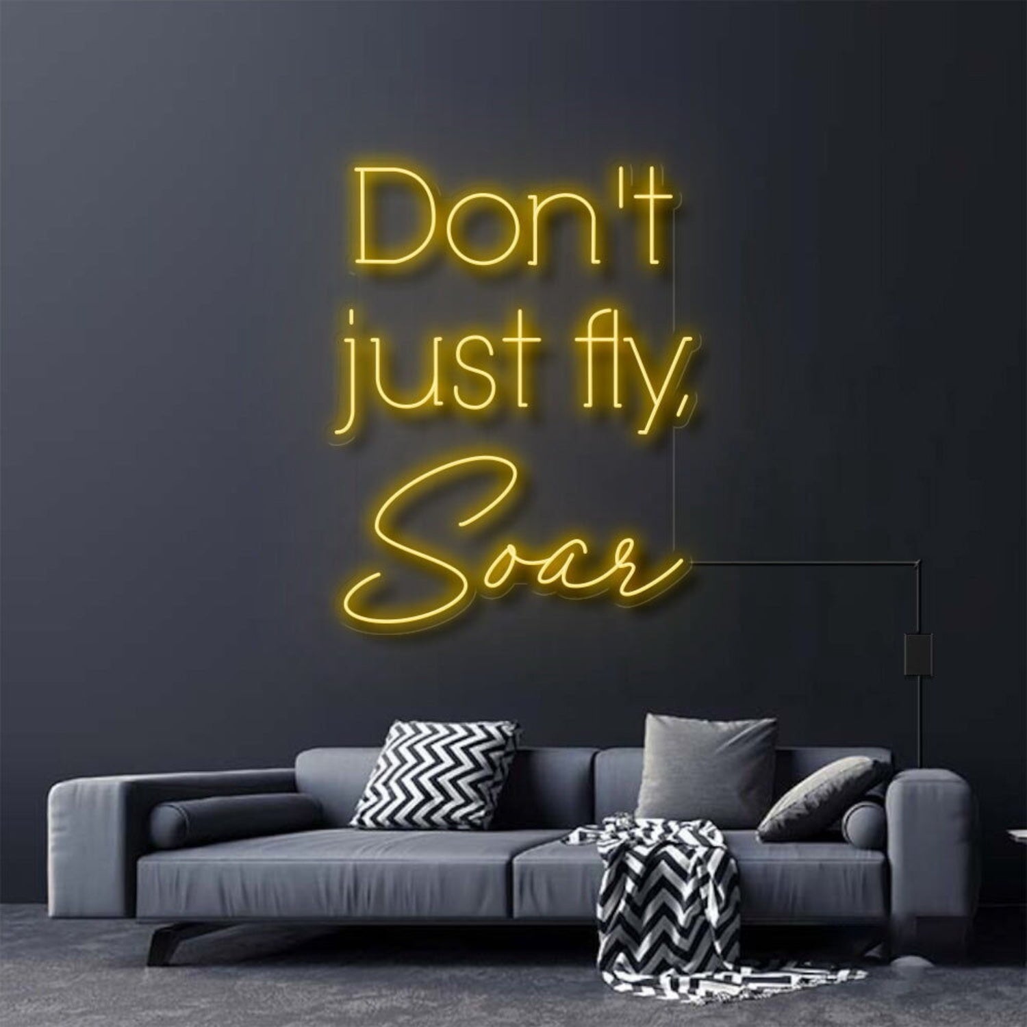 Dont Just Fly Soar Neon Sign For Inspirational And Motivational Spaces | Shineneon