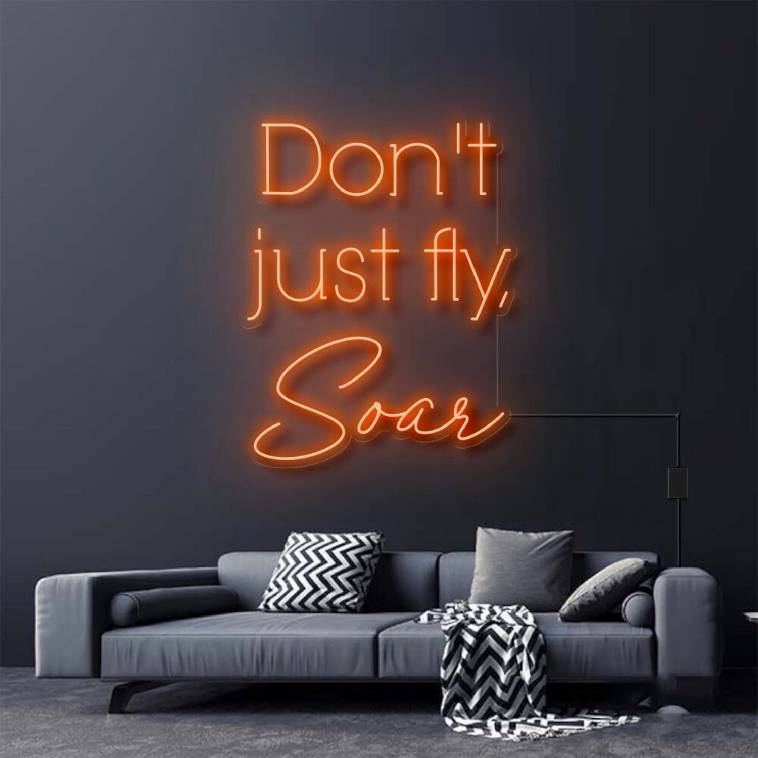 Dont Just Fly Soar Neon Sign For Inspirational And Motivational Spaces | Shineneon