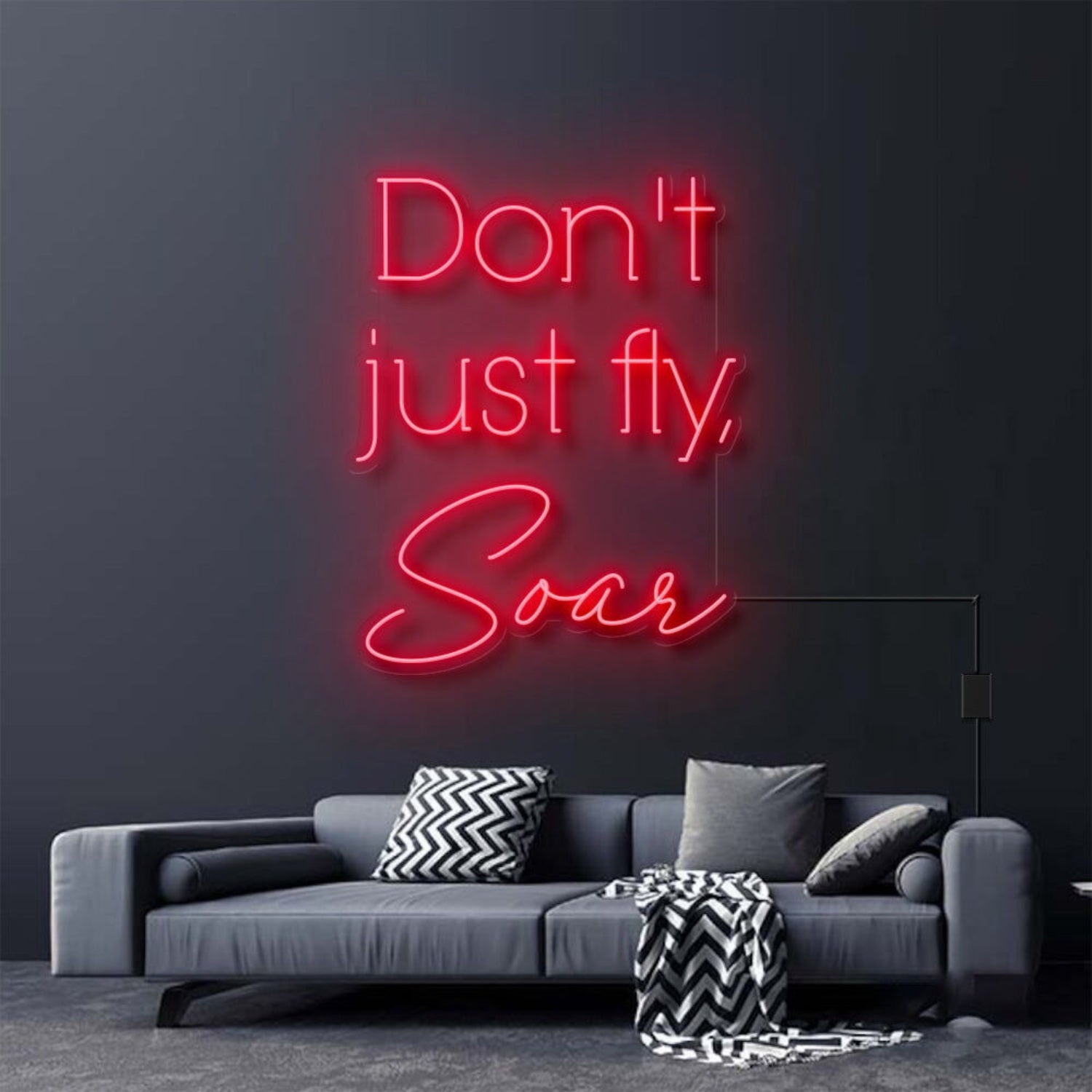 Dont Just Fly Soar Neon Sign For Inspirational And Motivational Spaces | Shineneon