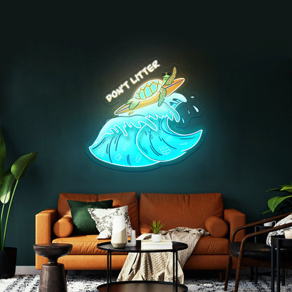 Dont Litter Sea Turtle Neon Signs For Sale - Shineneon