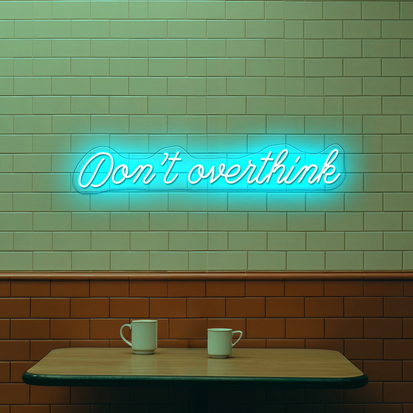 Dont Overthink Restaurant Bar Wall Decor Led Neon Sign