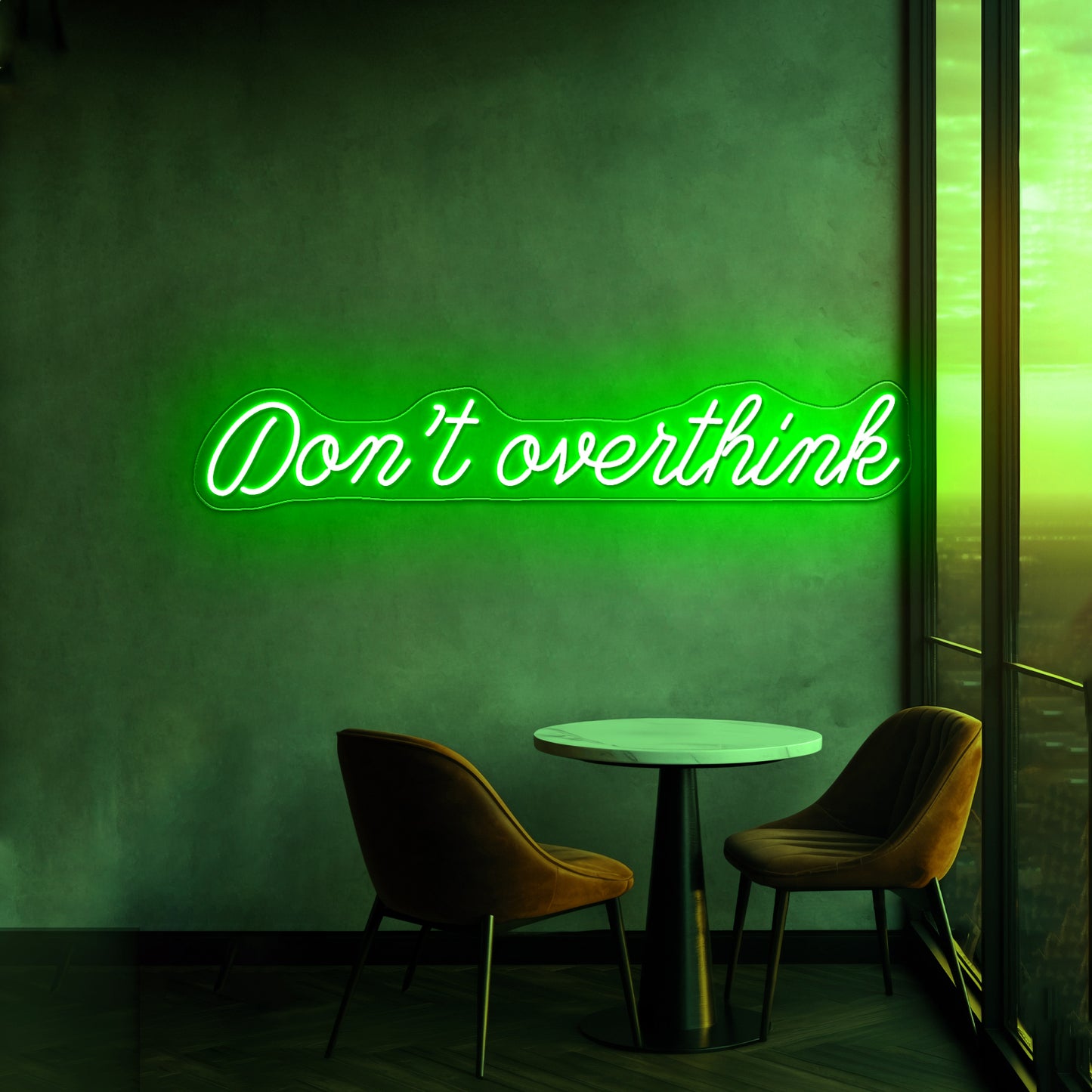 Dont Overthink Restaurant Bar Wall Decor Led Neon Sign